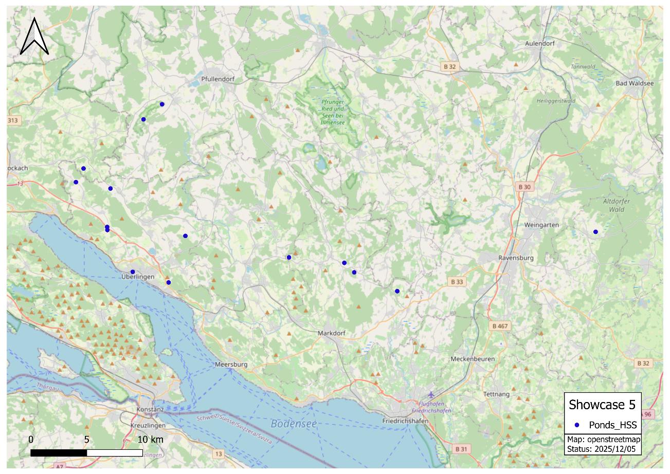 Regional pond network map