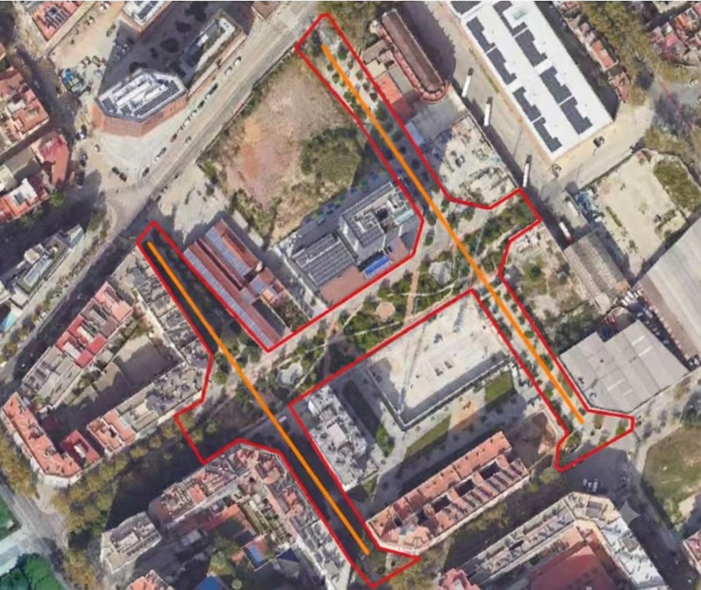 SC1 — Green axis Cristobal de la Moura — geo-based survey map
